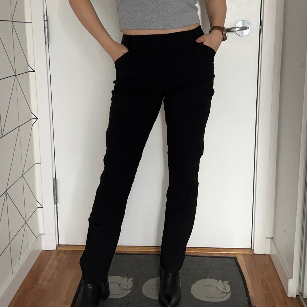 2for$30🏷Smart Set Black Pull-On Straight Leg Dress Pants Work Trousers